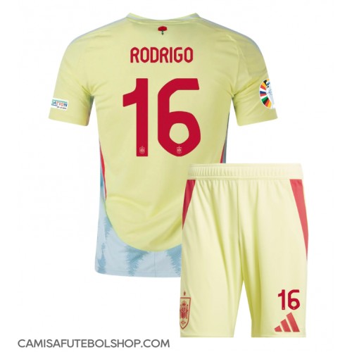 Camisa de time de futebol Espanha Rodri Hernandez #16 Replicas 2º Equipamento Infantil Europeu 2024 Manga Curta (+ Calças curtas)